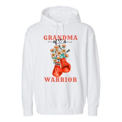 Grandma Of A Warrior Ney Cancer Awareness Support Squad Gift Garment-Dyed Fleece Hoodie