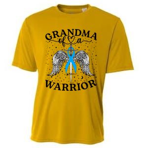 Grandma Of A Warrior Prostate Cancer Awareness Support Squad Gift Cooling Performance Crew T-Shirt