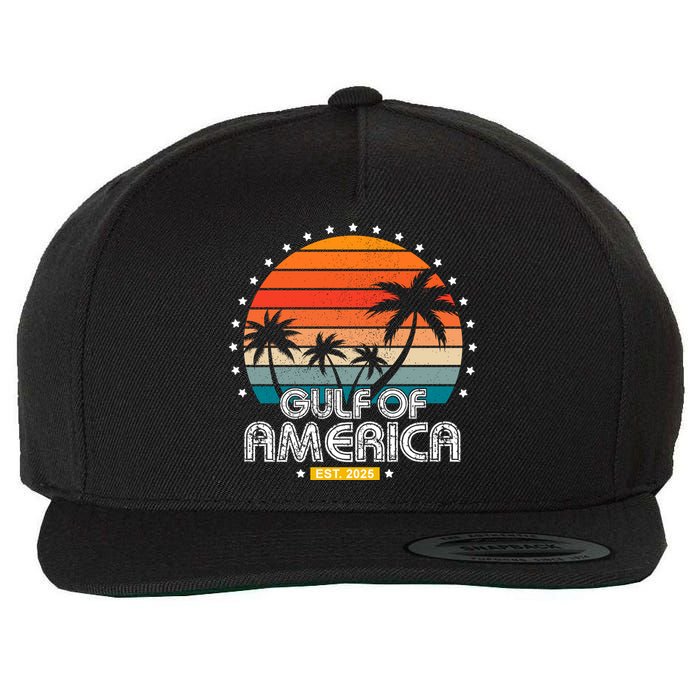 Gulf Of America President Trump Est 2025 Wool Snapback Cap