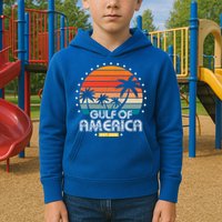 Gulf Of America President Trump Est 2025 Kids Hoodie