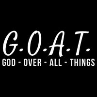 God Over All Things Christian Values G.O.A.T. Jesus Is Our Savior Holy Spirit Stripe Pom Pom Beanie