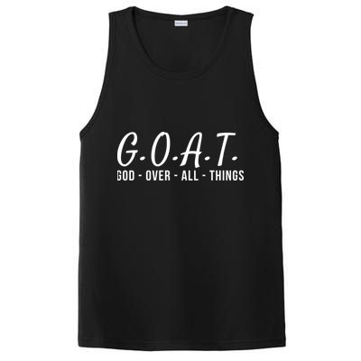 God Over All Things Christian Values G.O.A.T. Jesus Is Our Savior Holy Spirit PosiCharge Competitor Tank