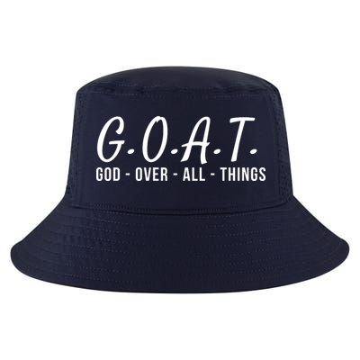 God Over All Things Christian Values G.O.A.T. Jesus Is Our Savior Holy Spirit Cool Comfort Performance Bucket Hat