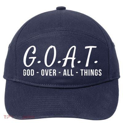 God Over All Things Christian Values G.O.A.T. Jesus Is Our Savior Holy Spirit 7-Panel Snapback Hat