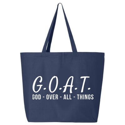 God Over All Things Christian Values G.O.A.T. Jesus Is Our Savior Holy Spirit 25L Jumbo Tote