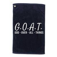 God Over All Things Christian Values G.O.A.T. Jesus Is Our Savior Holy Spirit Golf Towel