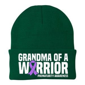 Grandma of a Warrior NICU Prematurity Awareness Knit Cap Winter Beanie