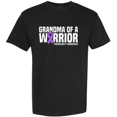 Grandma of a Warrior NICU Prematurity Awareness Garment-Dyed Heavyweight T-Shirt