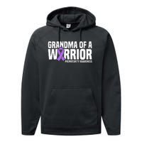 Grandma of a Warrior NICU Prematurity Awareness Performance Fleece Hoodie