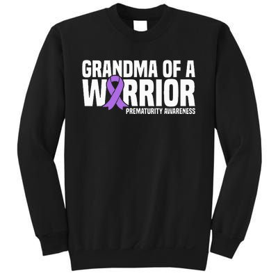 Grandma of a Warrior NICU Prematurity Awareness Sweatshirt