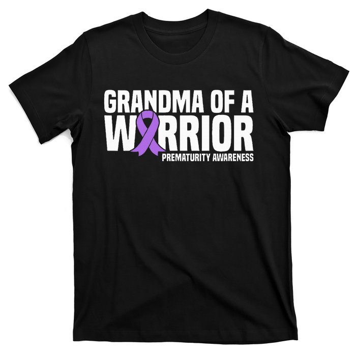 Grandma of a Warrior NICU Prematurity Awareness T-Shirt