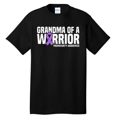 Grandma of a Warrior NICU Prematurity Awareness Tall T-Shirt