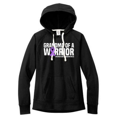 Grandma of a Warrior NICU Prematurity Awareness Women's Fleece Hoodie