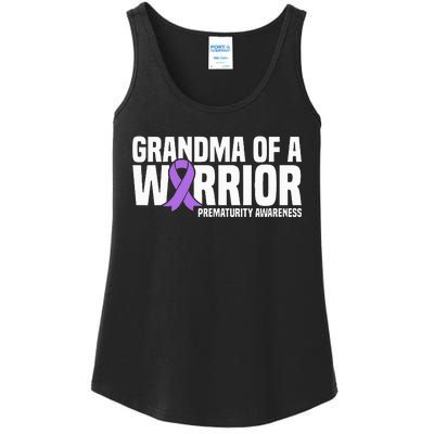 Grandma of a Warrior NICU Prematurity Awareness Ladies Essential Tank