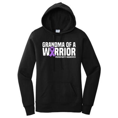 Grandma of a Warrior NICU Prematurity Awareness Women's Pullover Hoodie