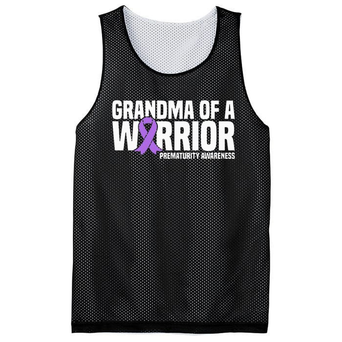 Grandma of a Warrior NICU Prematurity Awareness Mesh Reversible Basketball Jersey Tank