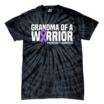 Grandma of a Warrior NICU Prematurity Awareness Tie-Dye T-Shirt