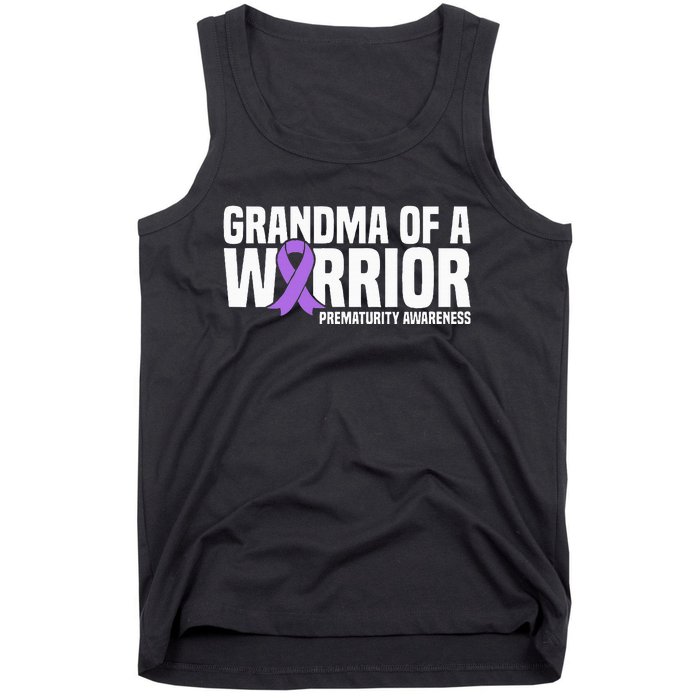 Grandma of a Warrior NICU Prematurity Awareness Tank Top