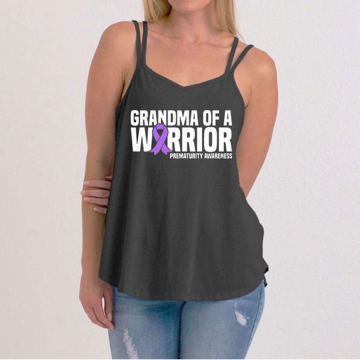 Grandma of a Warrior NICU Prematurity Awareness Women's Strappy Tank