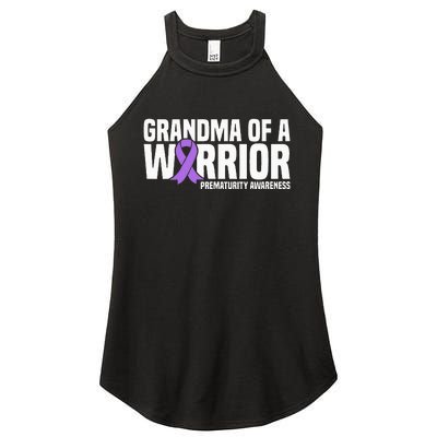 Grandma of a Warrior NICU Prematurity Awareness Women's Perfect Tri Rocker Tank