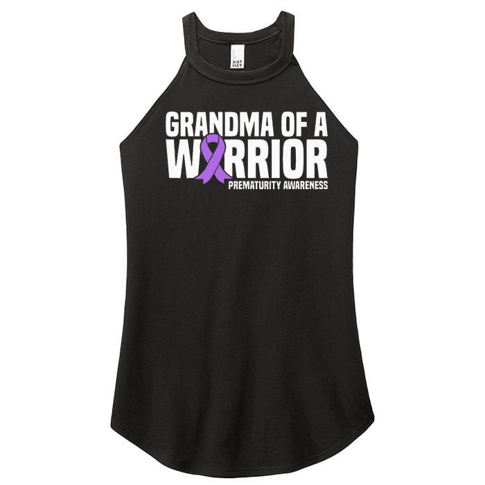 Grandma of a Warrior NICU Prematurity Awareness Women's Perfect Tri Rocker Tank