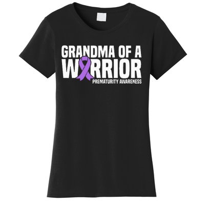 Grandma of a Warrior NICU Prematurity Awareness Women's T-Shirt