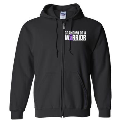 Grandma of a Warrior NICU Prematurity Awareness Full Zip Hoodie