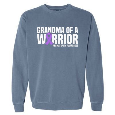 Grandma of a Warrior NICU Prematurity Awareness Garment-Dyed Sweatshirt