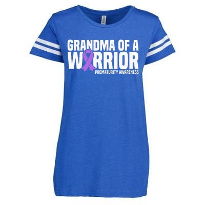 Grandma of a Warrior NICU Prematurity Awareness Enza Ladies Jersey Football T-Shirt