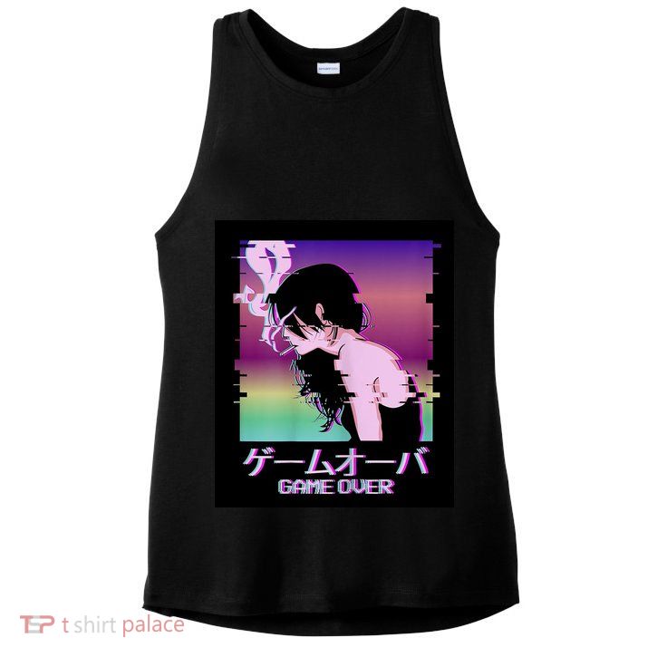 Game Over Anime Ladies PosiCharge Tri-Blend Wicking Tank