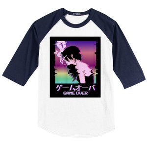 Game Over Anime Baseball Sleeve Shirt