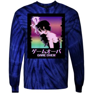 Game Over Anime Tie-Dye Long Sleeve Shirt