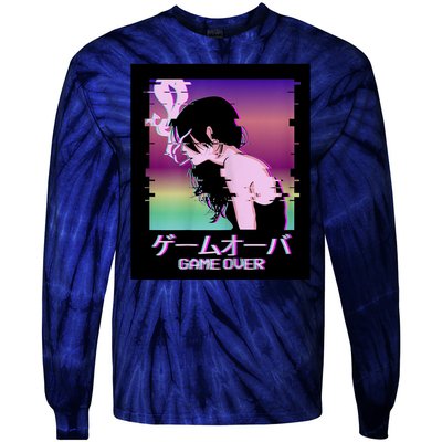 Game Over Anime Tie-Dye Long Sleeve Shirt