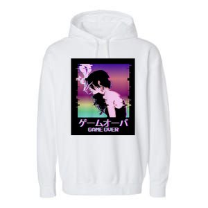 Game Over Anime Garment-Dyed Fleece Hoodie