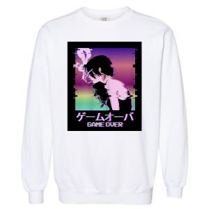 Game Over Anime Garment-Dyed Sweatshirt