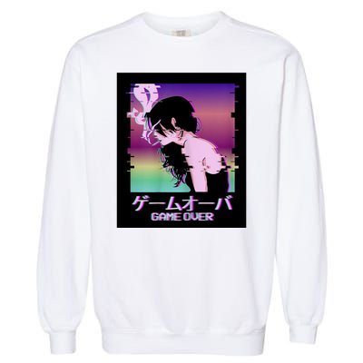 Game Over Anime Garment-Dyed Sweatshirt