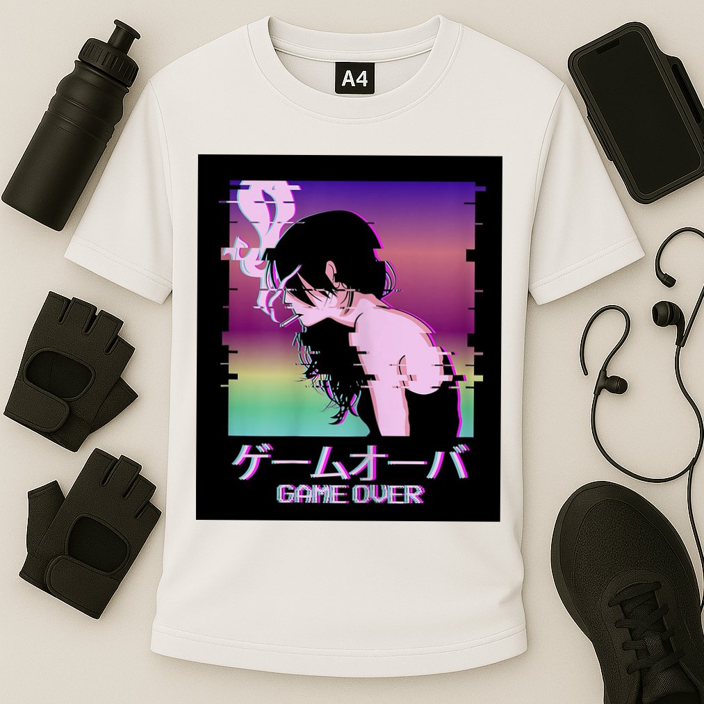 Game Over Anime Cooling Performance Crew T-Shirt