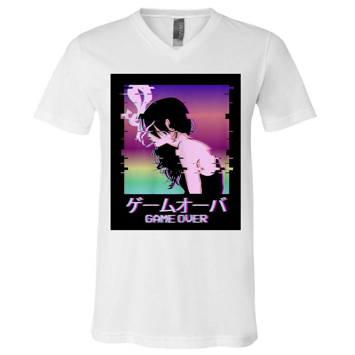 Game Over Anime V-Neck T-Shirt