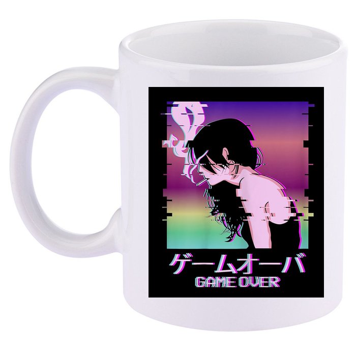 Game Over Anime 11oz C Handle Ceramic Mug