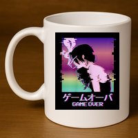 Game Over Anime 11oz C Handle Ceramic Mug