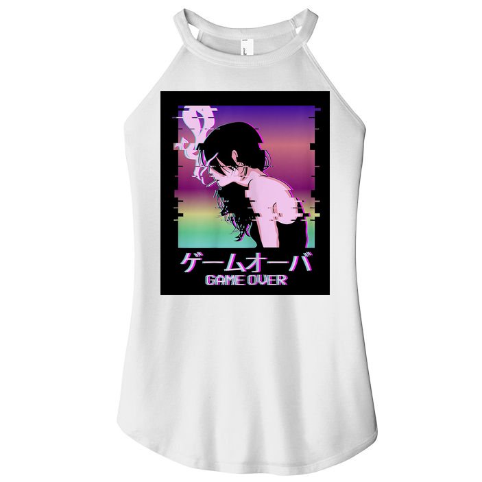 Game Over Anime Women's Perfect Tri Rocker Tank