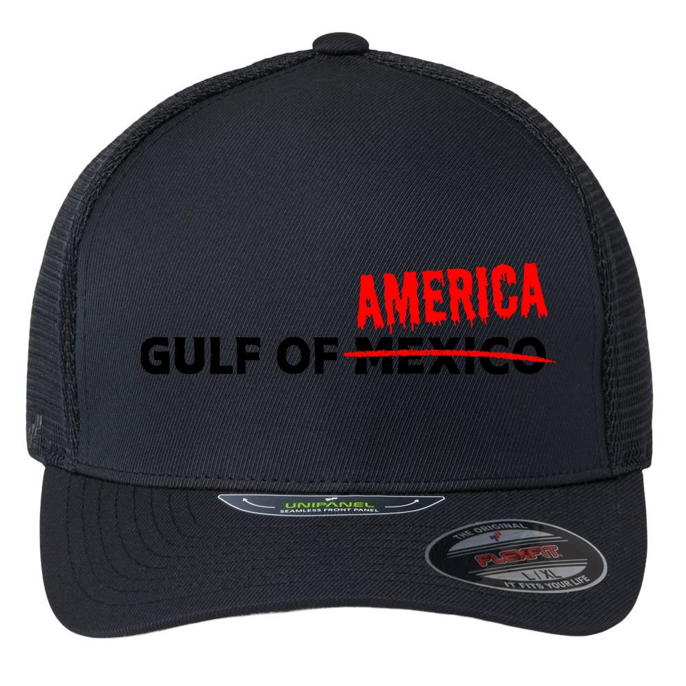 Gulf Of America! Trump / Vance Flexfit Unipanel Trucker Cap