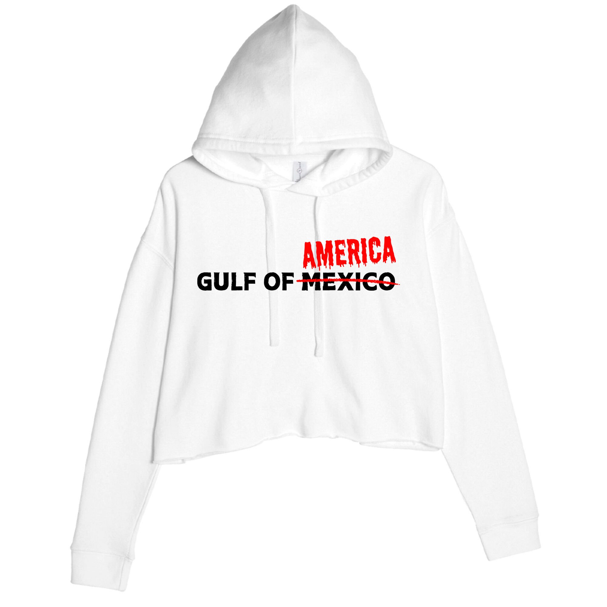 Gulf Of America! Trump / Vance Crop Fleece Hoodie
