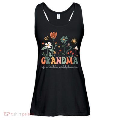 Grandma Of A Little Wildflower Family Matching Ladies Essential Flowy Tank