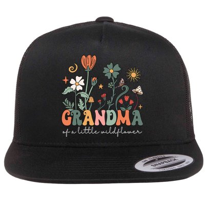 Grandma Of A Little Wildflower Family Matching Flatbill Hat