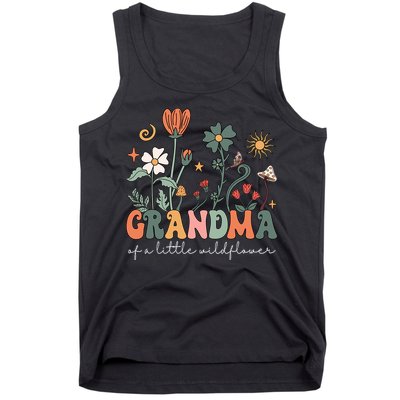 Grandma Of A Little Wildflower Family Matching Tank Top