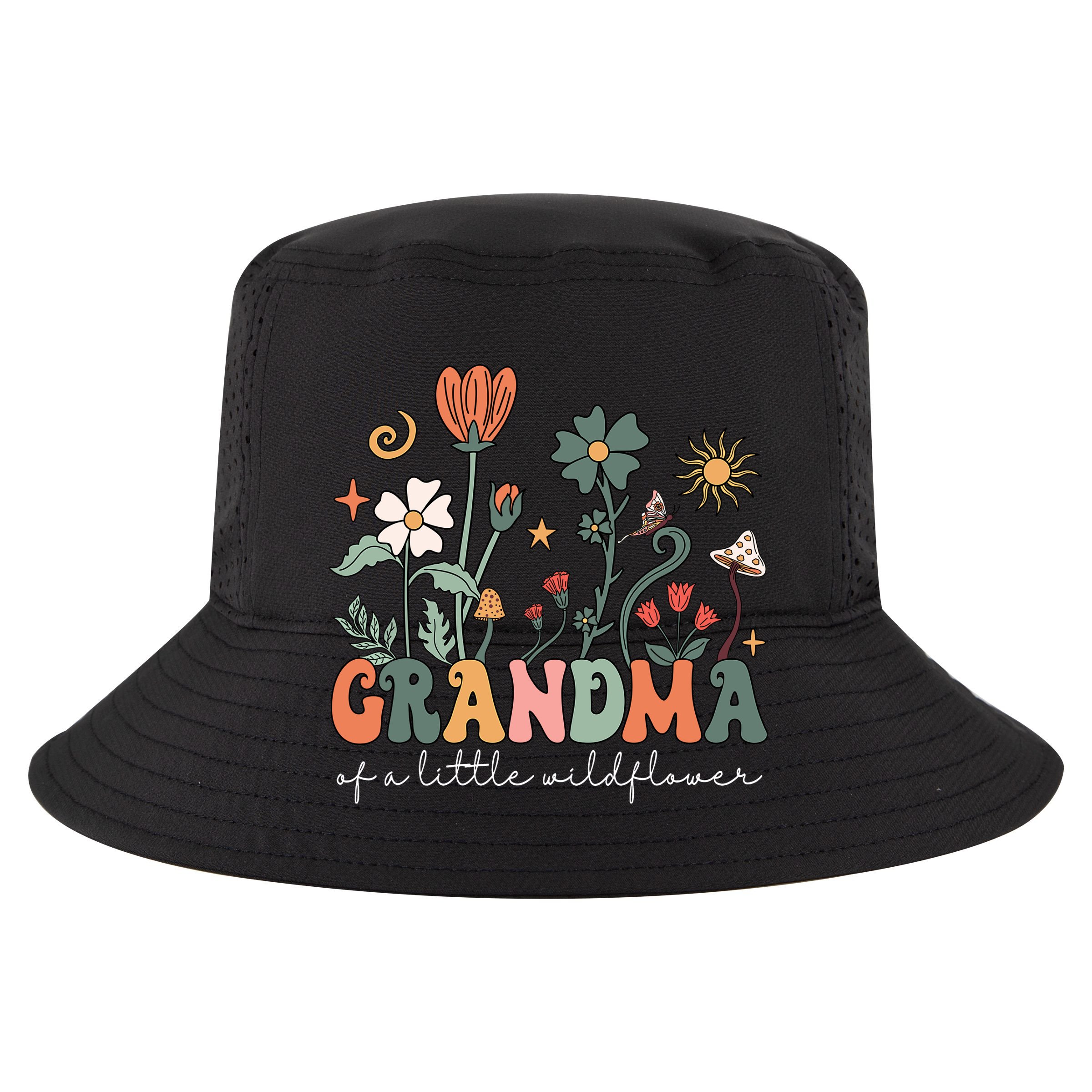 Grandma Of A Little Wildflower Family Matching Women's Crop Top Tee