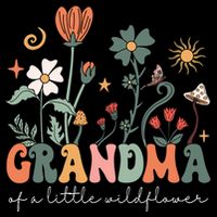 Grandma Of A Little Wildflower Family Matching Women's Crop Top Tee