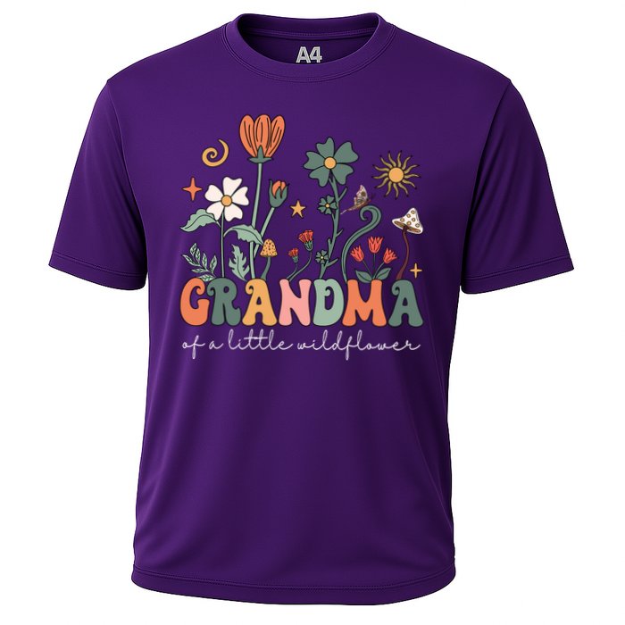 Grandma Of A Little Wildflower Family Matching Cooling Performance Crew T-Shirt