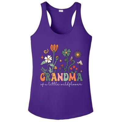 Grandma Of A Little Wildflower Family Matching Ladies PosiCharge Competitor Racerback Tank